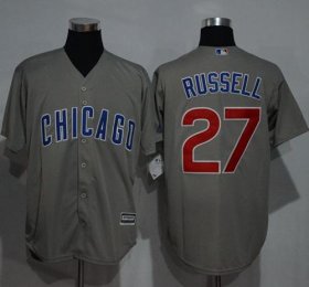 Wholesale Cheap Cubs #27 Addison Russell Grey New Cool Base Stitched MLB Jersey