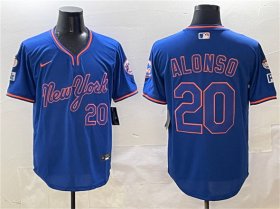 Cheap Men\'s New York Mets #20 Pete Alonso Royal 2025 Spring Training Stitched Baseball Jersey
