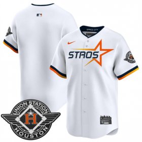 Men\'s Houston Astros Blank White 2025 City Connect Limited Stitched Baseball Jersey Cheap