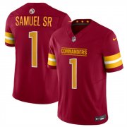 Men's Washington Commanders #1 Deebo Samuel Sr Burgundy 2025 F.U.S.E. Vapor Limited Football Stitched Jersey Cheap