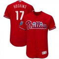 Wholesale Cheap Phillies #17 Rhys Hoskins Red 2018 Spring Training Authentic Flex Base Stitched MLB Jersey