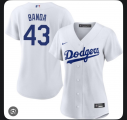 Cheap Womens's Los Angeles Dodgers #43 Anthony Banda White Cool Base Stitched Baseball Jersey