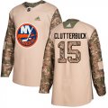 Wholesale Cheap Adidas Islanders #15 Cal Clutterbuck Camo Authentic 2017 Veterans Day Stitched Youth NHL Jersey