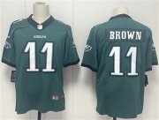 Men's Philadelphia Eagles #11 A.J. Brown Green 2024 New Vapor Untouchable Limited Football Stitched Jersey Cheap Wholesale
