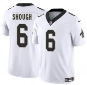 Cheap Men's New Orleans Saints #6 Tyler Shough White 2025 Draft F.U.S.E. Vapor Limited Football Stitched Jersey