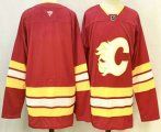 Cheap Men's Calgary Flames Blank Red Authentic Jersey