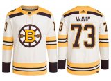 Cheap Men's Boston Bruins #73 Charlie McAvoy White Stitched Jersey