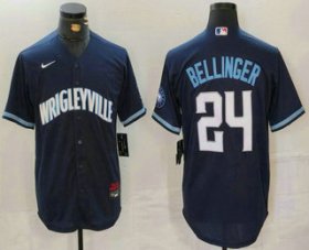 Men\'s Chicago Cubs #24 Cody Bellinger Navy City Connect Cool Base Stitched Baseball Jersey