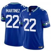 Men's Seattle Seahawks #22 Damien Martinez Royal 2025 F.U.S.E Throwback Vapor Limited Football Stitched Jersey Cheap Wholesale