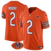 Men's Chicago Bears #2 D.J. Moore Orange 2025 F.U.S.E. With VMH Patch Vapor Untouchable Limited Football Stitched Jersey Cheap Wholesale