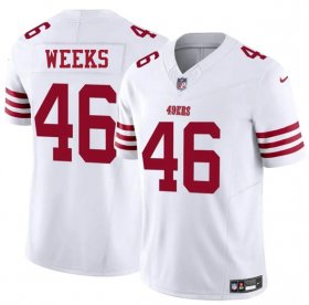 Men\'s San Francisco 49ers #46 Jon Weeks White 2025 F.U.S.E. Vapor Untouchable Limited Football Stitched Jersey Cheap