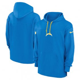 Cheap Men\'s Los Angeles Chargers Blue Performance Pullover Hoodie