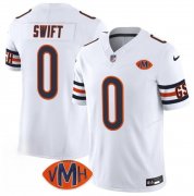 Men's Chicago Bears #0 D'Andre Swift White 2025 F.U.S.E. With VMH Patch Vapor Untouchable Limited Football Stitched Jersey Cheap Wholesale