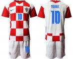 Wholesale Cheap Men 2020-2021 European Cup Croatia home red 10 Nike Soccer Jersey