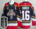 Cheap Men's Florida Panthers #16 Aleksander Barkov Navy 2025 Stanley Cup Final Authentic Jersey