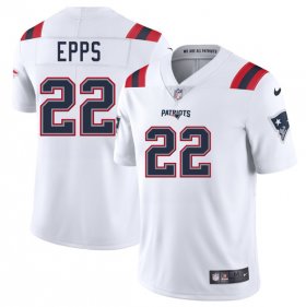 Men\'s New England Patriots #22 Marcus Epps White 2025 Vapor Limited Football Stitched Jersey Cheap