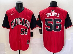 Cheap Men\'s Chicago White Sox #56 Mark Buehrle Red Black 2025 City Connect Limited Stitched Baseball Jersey