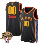 Men's Oklahoma City Thunder Active Player Custom Black 2024-25 City Edition Stitched Basketball Jersey Cheap