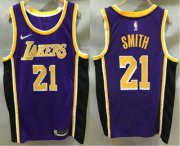 Wholesale Cheap Men's Los Angeles Lakers #21 JR Smith Purple 2020 Nike Swingman Printed NBA Jersey