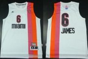 Wholesale Cheap Miami Floridians #6 LeBron James ABA Hardwood Classic Swingman White Jersey