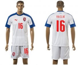 Wholesale Cheap Czech #16 Vaclik Away Soccer Country Jersey