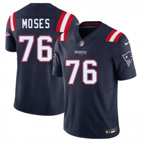 Men\'s New England Patriots #76 Morgan Moses Navy 2025 F.U.S.E. Vapor Limited Football Stitched Jersey Cheap