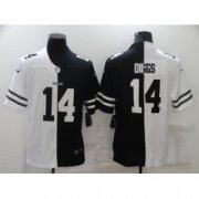 Wholesale Cheap Men Nike Buffalo Bills 14 Stefon Diggs Black White Split Limited Jersey