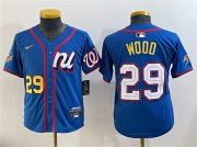 Women's National League #29 James Wood Blue 2025 All-Star Edition Limited Stitched Baseball Jersey(Run Small) Cheap Wholesale