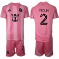 Cheap Men's Inter Miami CF #2 DeAndre Yedlin 25-26 Pink Home Soccer Jersey Suit