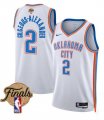 Men's Oklahoma City Thunder #2 Shai Gilgeous-Alexander White 2025 Finals Association Edition Stitched Basketball Jersey Cheap