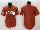 Cheap Men's Texas Longhorns Blank Orange 2025 Softball National Champions & SEC Patch Stitched Jersey