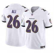 Men's Baltimore Ravens #26 Rasheen Ali White 2025 F.U.S.E. Vapor Limited Football Jersey Cheap Wholesale