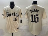 Men's Boston Red Sox #16 Jarren Duran Cream Gothic Vapor Limited Stitched Baseball Jersey Cheap