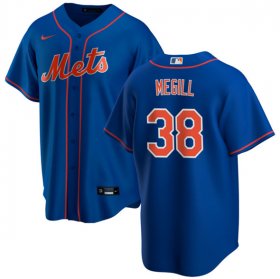 Cheap Men\'s New York Mets #38 Tylor Megill Royal Cool Base Stitched Baseball Jersey