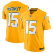 Cheap Men's Los Angeles Chargers #15 Ladd McConkey Gold 2025 F.U.S.E. AlternateVapor Limited Football Stitched Jersey
