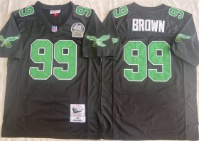 Cheap Men\'s Philadelphia Eagles #99 Jerome Brown Black Throwback Stitched Football Jersey