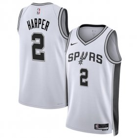 Men\'s San Antonio Spurs #2 Dylan Harper White 2025 Draft Association Edition Stitched Basketball Jersey