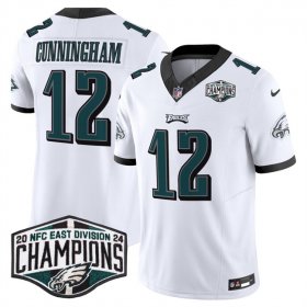 Cheap Men\'s Philadelphia Eagles #12 Randall Cunningham White 2024 NFC East Champions F.U.S.E. Vapor Untouchable Limited Stitched Football Jersey