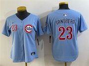 Youth Chicago Cubs #23 Ryne Sandberg Blue Limited Stitched Baseball Jersey Cheap Wholesale