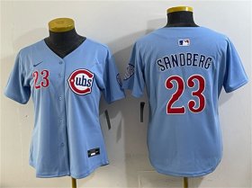 Youth Chicago Cubs #23 Ryne Sandberg Blue Limited Stitched Baseball Jersey Cheap Wholesale