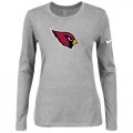 Wholesale Cheap Women's Nike Arizona Cardinals Of The City Long Sleeve Tri-Blend NFL T-Shirt Light Grey