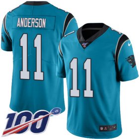 Wholesale Cheap Nike Panthers #11 Robby Anderson Blue Alternate Men\'s Stitched NFL 100th Season Vapor Untouchable Limited Jersey