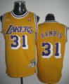 Wholesale Cheap Los Angeles Lakers #31 Kurt Rambis Yellow Swingman Throwback Jersey