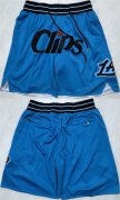 Cheap Men's Los Angeles Clippers Blue Shorts (Run Small)