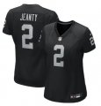 Cheap Women's Las Vegas Raiders #2 Ashton Jeanty Black 2025 F.U.S.E. Vapor Stitched Football Jersey