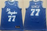 Men's Los Angeles Lakers #77 Luka Doncic Blue 2025 Stitched Basketball Jersey Cheap