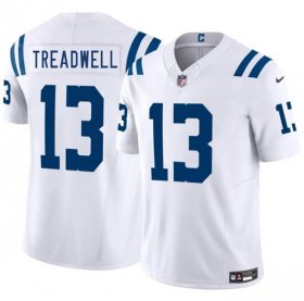 Men\'s Indianapolis Colts #13 Laquon Treadwell White 2025 F.U.S.E. Vapor Limited Football Stitched Jersey Cheap