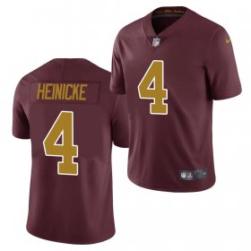 Wholesale Cheap Men \'s Washington Football Team #4 Taylor Heinicke Burgundy 2021 Vapor Limited Alternate Jersey