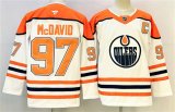 Men's Edmonton Oilers #97 Connor McDavid White Orange 2024-25 With C Patch Heritage Classic Primegreen Stitched Jersey Cheap