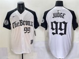 Cheap Men's New York Yankees #99 Aaron Judge White Black 'Gothic Legacy Edition' Vapor Premier Limited Stitched Baseball Jersey